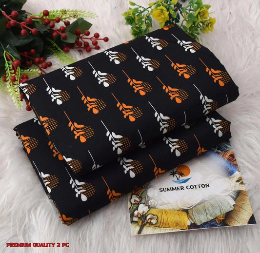 2 Pcs Women's Unstitched summer special Printed Suit