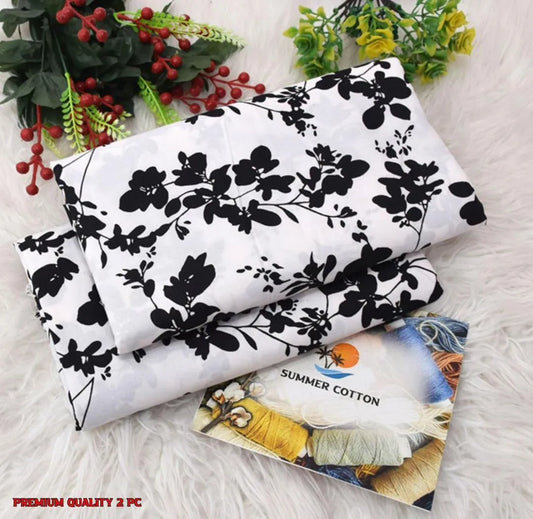 2 Pcs Women's Unstitched summer special Printed Suit