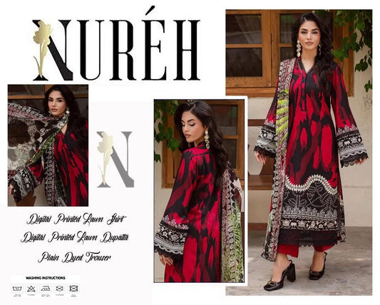 3 Pcs Women's Unstitched Printed Suit