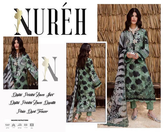 3 Pcs Women's Unstitched Printed Suit